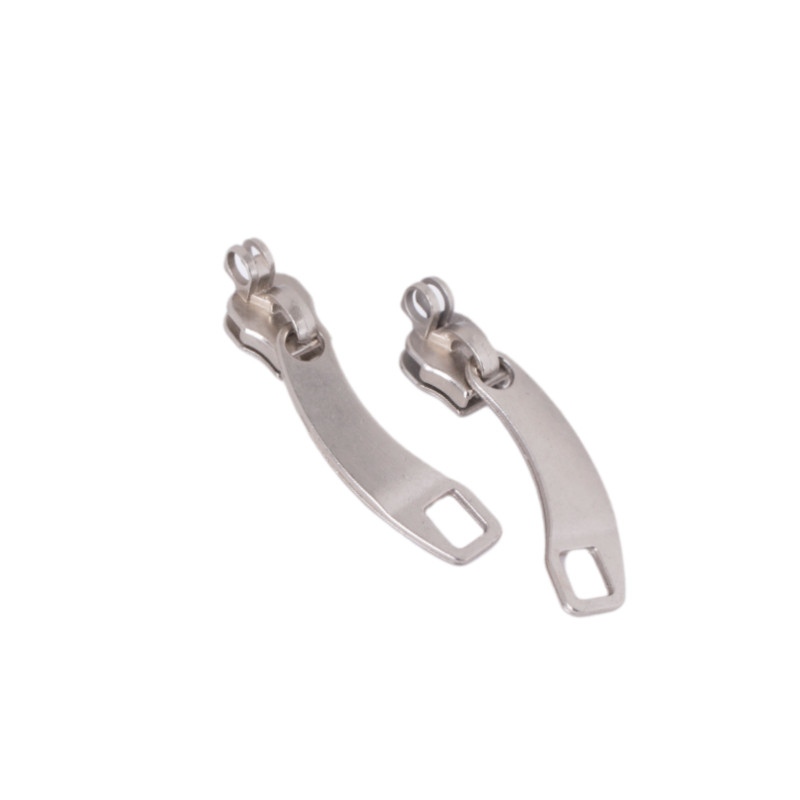 5号8号10号行李箱密码锁孔尼龙拉链头防盗无锁加厚拉片银色配件子