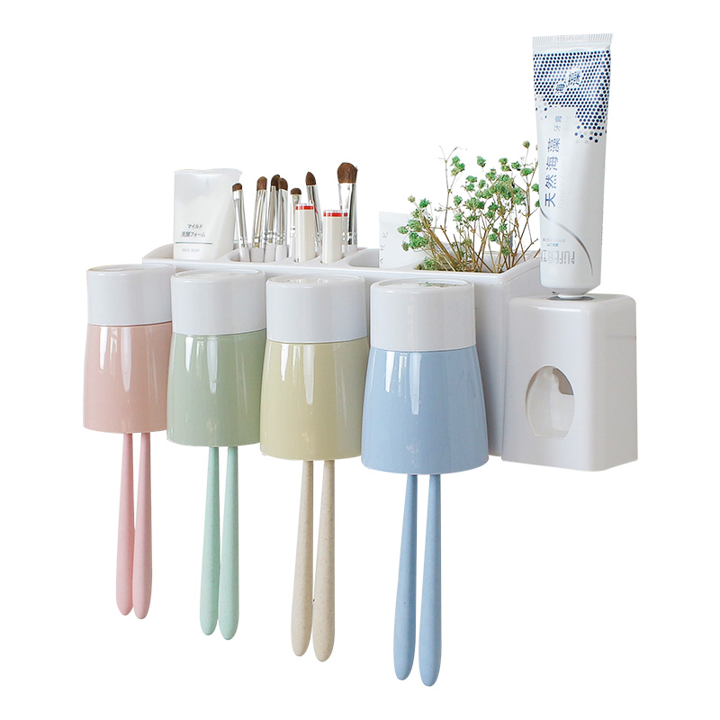 牙刷置物架免打孔卫生间壁挂式牙刷架漱口杯套装刷牙杯架子牙杯架