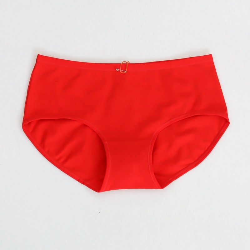 CYN创雅诺弹力棉大红色女内裤69087莱卡棉中腰舒适红运女士平角裤