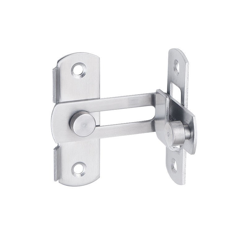 不锈钢免打孔搭扣移门大门安全门门栓90度安装柜门锁锁扣门扣插销