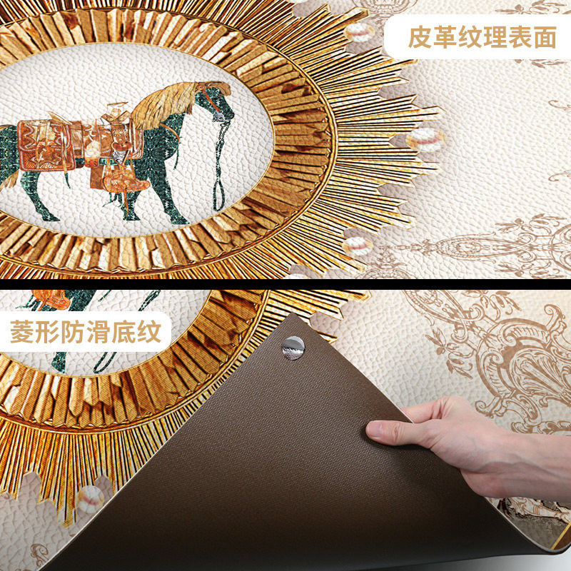 门口垫子地垫 家用入户门垫防滑防水可擦免洗PVC皮革卧室进门脚垫