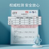 婴儿玻璃奶瓶防胀气防摔防呛新生儿宝宝鸭嘴吸管喝水杯0 3到6个月