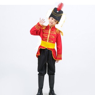 皇帝的新装表演出衣服儿童侍卫兵欧式骑士王子国王全套长袖大臣