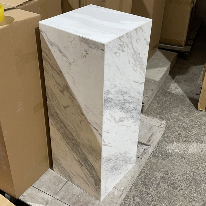天然大理石底座落地轻奢玄关酒店别墅样板房客厅雕塑摆件立柱摆台