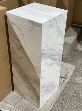 天然大理石底座落地轻奢玄关酒店别墅样板房客厅雕塑摆件立柱摆台