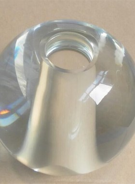 高清纯透明水晶球实心玻璃球带孔打孔钻孔家居装饰穿心孔吊球定制