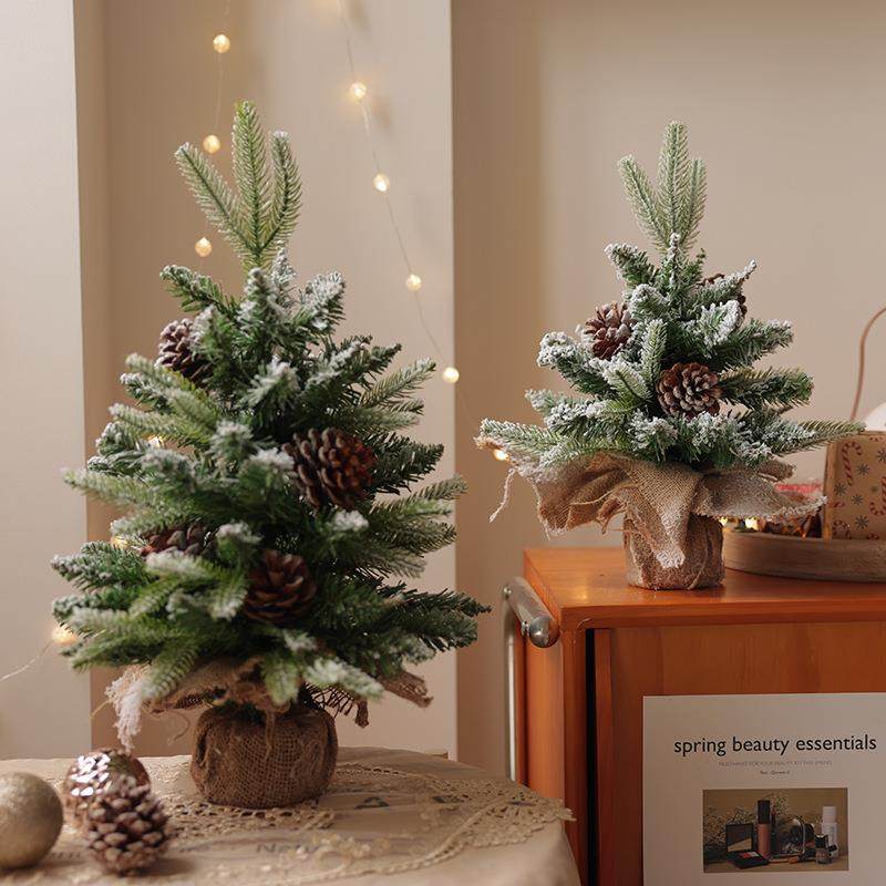圣诞节前台桌面迷你圣诞树小圣诞树极简圣诞树圣诞装饰桌面摆件