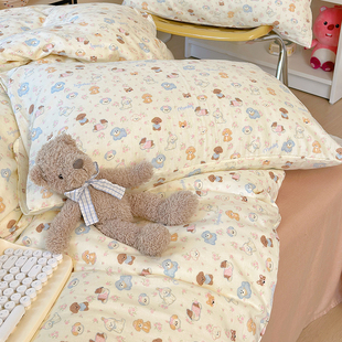 泡芙狗超柔软母婴定做纯棉纱被套被罩纱a双人宝宝布类单双层儿童