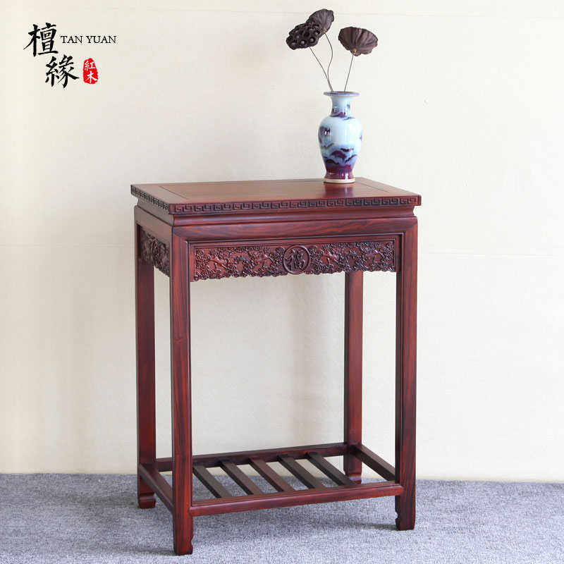 红木花架新中式实木仿古客厅几高架置物架落地家用阳台花室内盆景