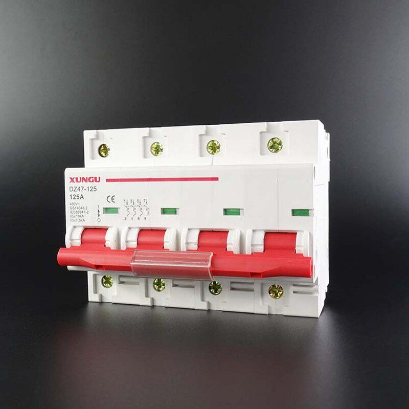 空气开关DZ47 4P 80A 100A 125A 3P+N 380V三相四线断路器空开