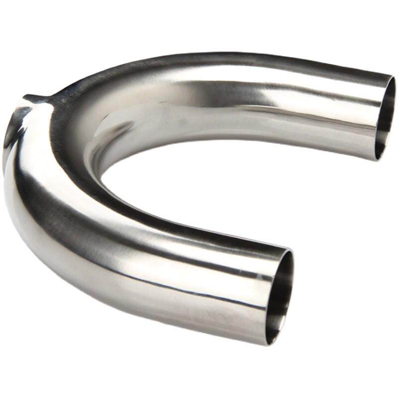 316L不锈钢U型三通卫生三通度级装快焊接管件卡盘三通180抛光接头