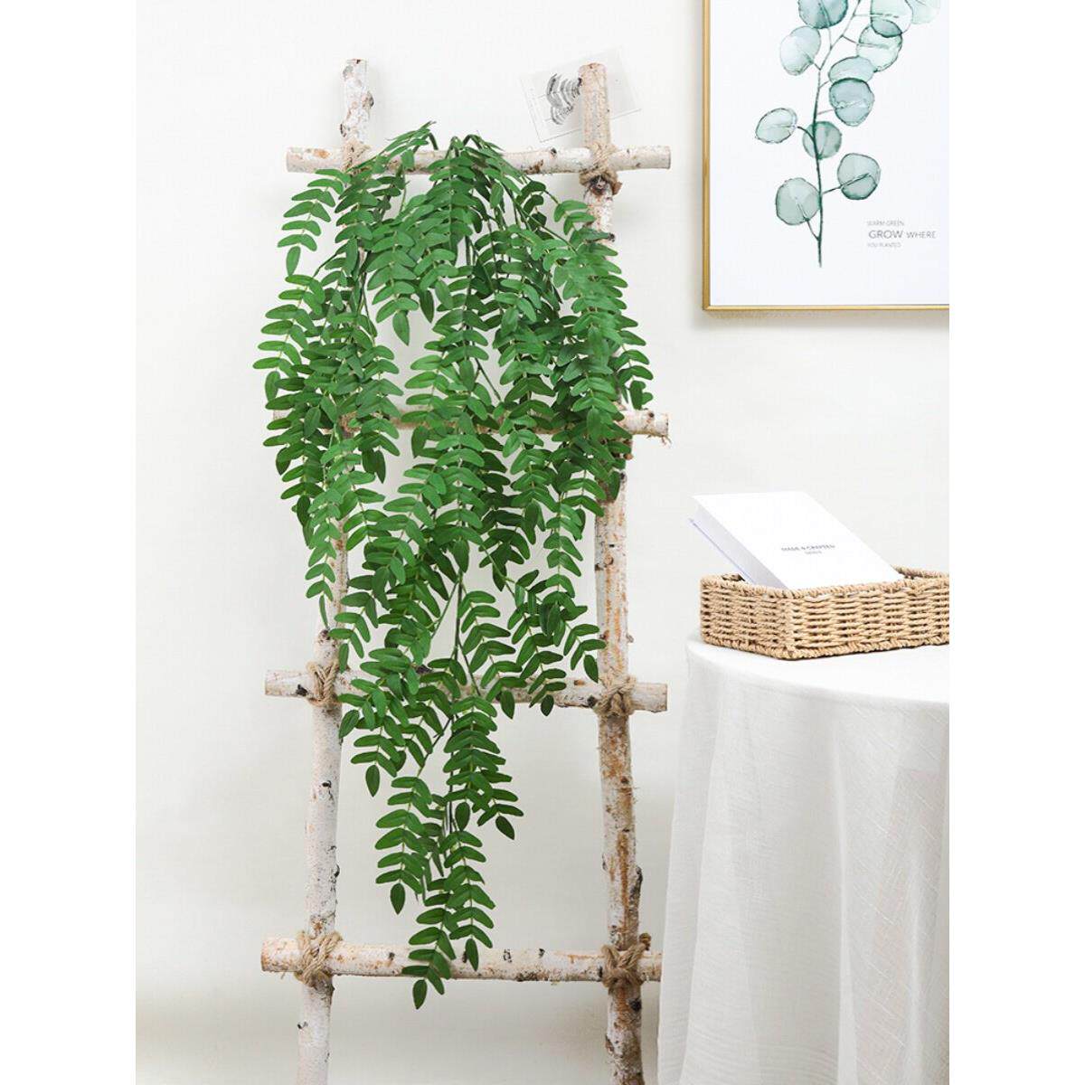 模拟绿色植物壁挂植物壁挂蜘蛛植物假花藤室内装饰挂塑料藤条壁挂