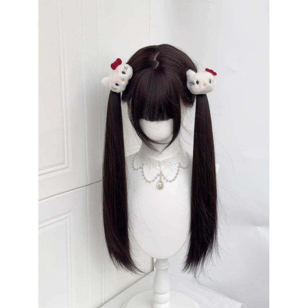 纤韵佳人假发女少萝甜妹长直发日常自然60cm黑棕色全头套式Lolita