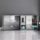 304不锈钢矮柜室外工具文件资料储物收纳办公小柜抽屉带锁床头柜