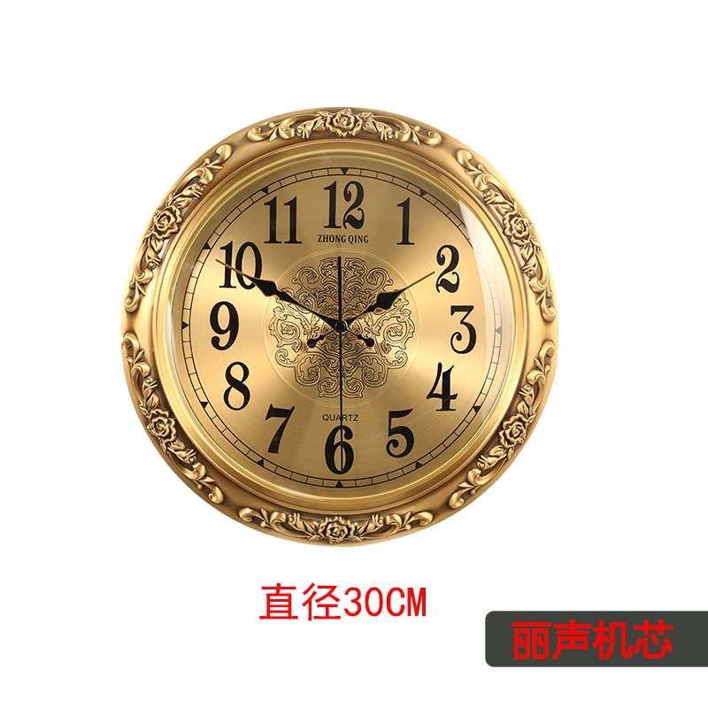 黄表铜豪华气锺钟表挂钟客UXP厅家用时尚铜简约大挂北欧轻奢挂墙