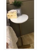 简约创意椭圆小茶几铁艺沙发角几边几北欧移动实木客厅床头阅读桌