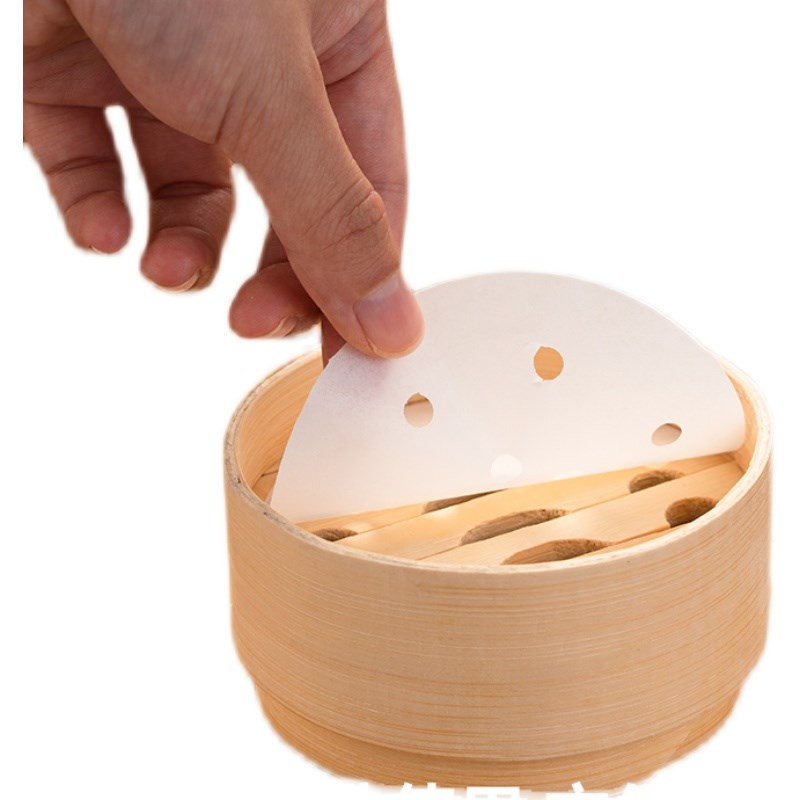 新良顶厨蒸笼纸不沾防油双面家用蒸笼纸馒头饺子一次性蒸笼200张