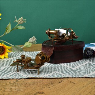 黄铜六分仪模型航海摄影道具欧美式创意书房酒柜装饰复古摆件礼品