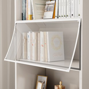 书柜柜子防尘帘透明磁吸开放格柜门遮挡帘橱柜书架酒柜透明柜帘子