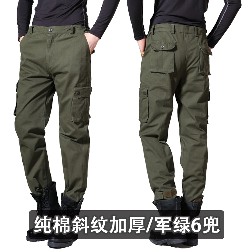 工作服男装裤子秋季耐磨加厚焊工纯棉防烫电焊劳保劳动工装裤春秋