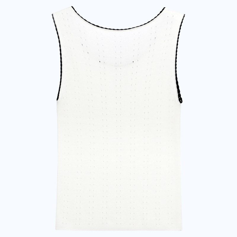 暮色微凉 黑白镂空高弹针织气质百搭羊毛背心女士吊带打底衫K014,女装/女士精品,背心吊带,淘宝优惠券,粉丝福利购,淘宝优惠卷