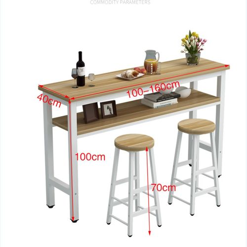 靠墙吧台家用隔断长条高脚桌长方形简易餐桌奶茶店细长条桌小窄桌