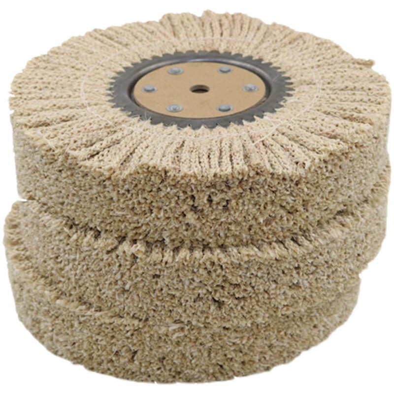 八股绳麻轮不锈钢抛光轮平面餐具机金属凹凸不平面打磨 切削力强