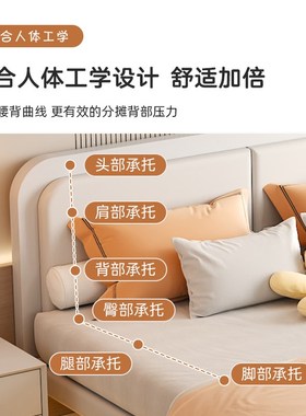 铁艺双人床主卧家用不锈钢悬浮床架钢架无床头榻榻米排骨架铁架床