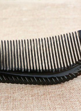 天然牛角梳子便携梳男女家用按摩梳防静电可刻字清洁头皮梳长20CM