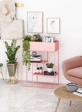 北欧简约铁艺花架置物架花架子室内客厅阳台落地式绿植绿萝花盆架