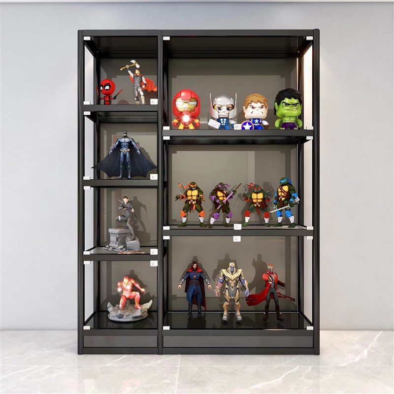 玻璃展示柜手办模型摆放柜家用展示柜透明玻璃陈列柜奖牌奖杯展柜