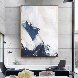 北欧风仿油画客厅玄关装 饰画沙发背景墙挂画餐厅卧室创意抽象壁画