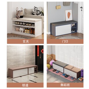 钢制换鞋凳家用门口入户可坐楼道走廊户外长条翻斗矮鞋柜坐凳一体