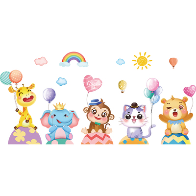 儿童房间衣柜柜子柜门贴画卡通墙贴纸幼儿园主题环创成品装饰即时