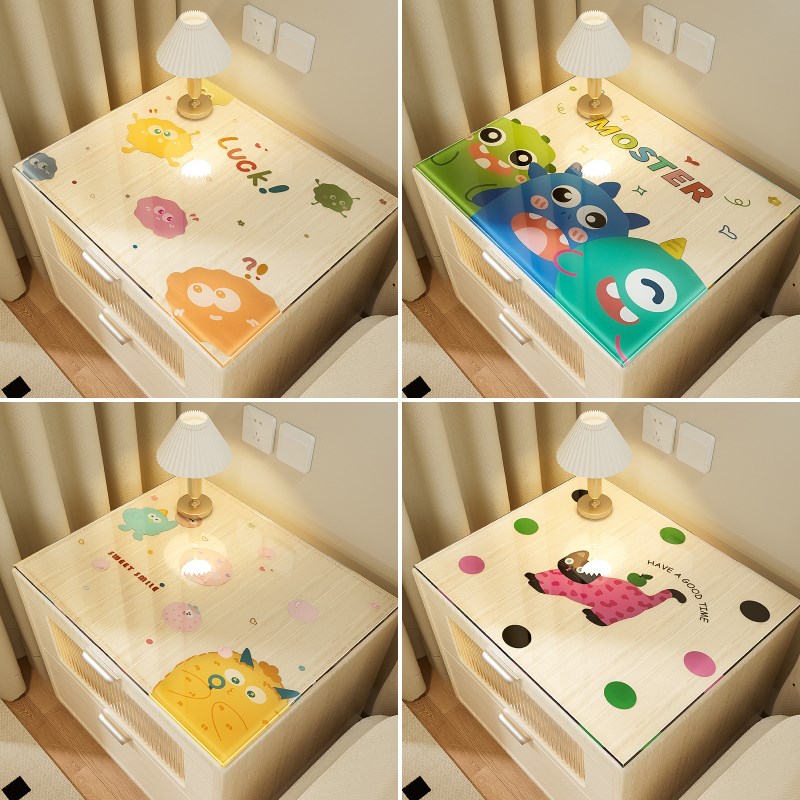 2024新款透明pvc床头柜垫防水软玻璃桌面保护垫子电视柜台面桌布