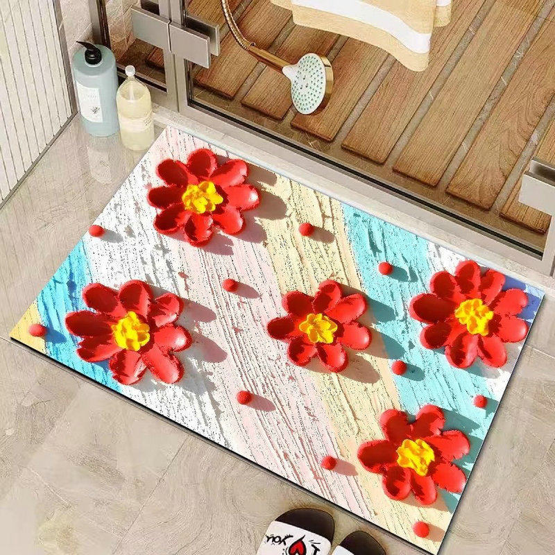 奶油风软矽藻泥吸水入户进门地垫脚垫家用化妆室厕所简约防滑地毯,居家布艺,入户地垫,淘宝优惠券,粉丝福利购,淘宝优惠卷