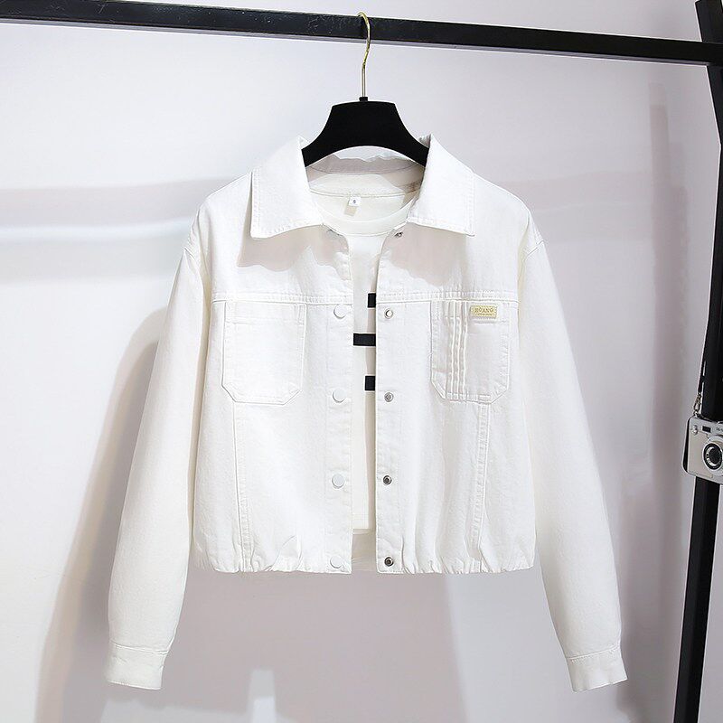 高级感白色牛仔衣小外套女短款2025开春秋季新款超好看薄衬衫夹克