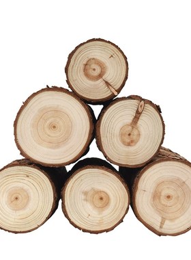 壁炉装饰木头原木小木桩木材木柴围栏实木树桩摆件圆木桩拍照道具