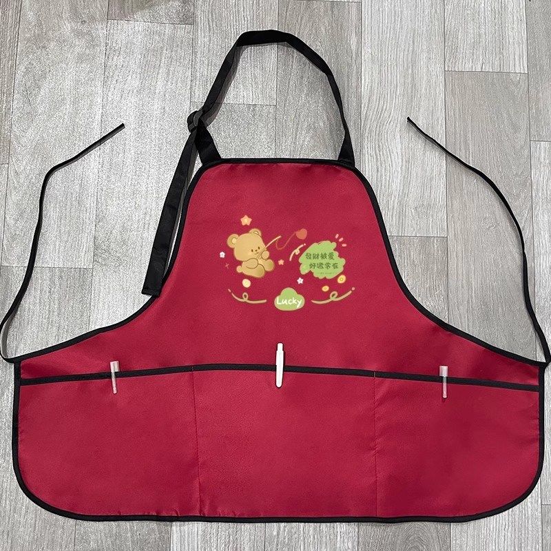 2024新款小个子围裙防水防油女厨房做饭男工作奶茶母婴店定制logo