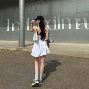 韩国东大门夏季新款性感女人味简约显身材弹力垂感好吊带连衣裙女