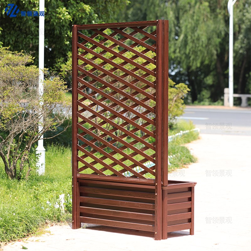 铝合金种植箱爬藤架花箱座椅户外栅栏围攀爬花架阳台隔断网格花槽