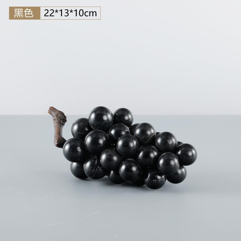 现代简约灰黑白色大理石葡萄摆件样板房售楼处客厅设计师软装摆设