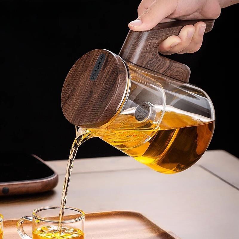 过滤一键储存玻璃茶水分离全内胆按压式冲茶壶茶杯飘逸杯泡茶包邮