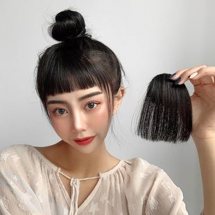 刘海假发女 自然真发齐刘海假发片二次元刘海 眉上短空气刘海