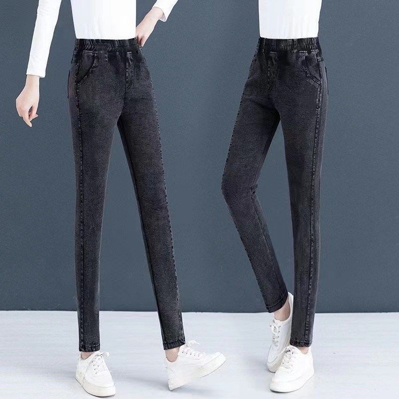 高腰显瘦小脚铅笔裤女春秋冬新款百搭松紧仿牛仔弹力打底裤魔术裤,女装/女士精品,休闲裤,淘宝优惠券,粉丝福利购,淘宝优惠卷