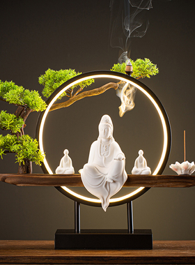 陶瓷释迦摩尼神像家居灯摆件装饰如来佛祖地藏王菩萨像观世音佛像