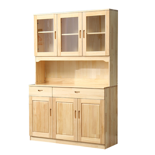 松木餐边柜茶水柜实木餐厅家具碗柜酒柜储物柜厨房厅柜可组合包邮