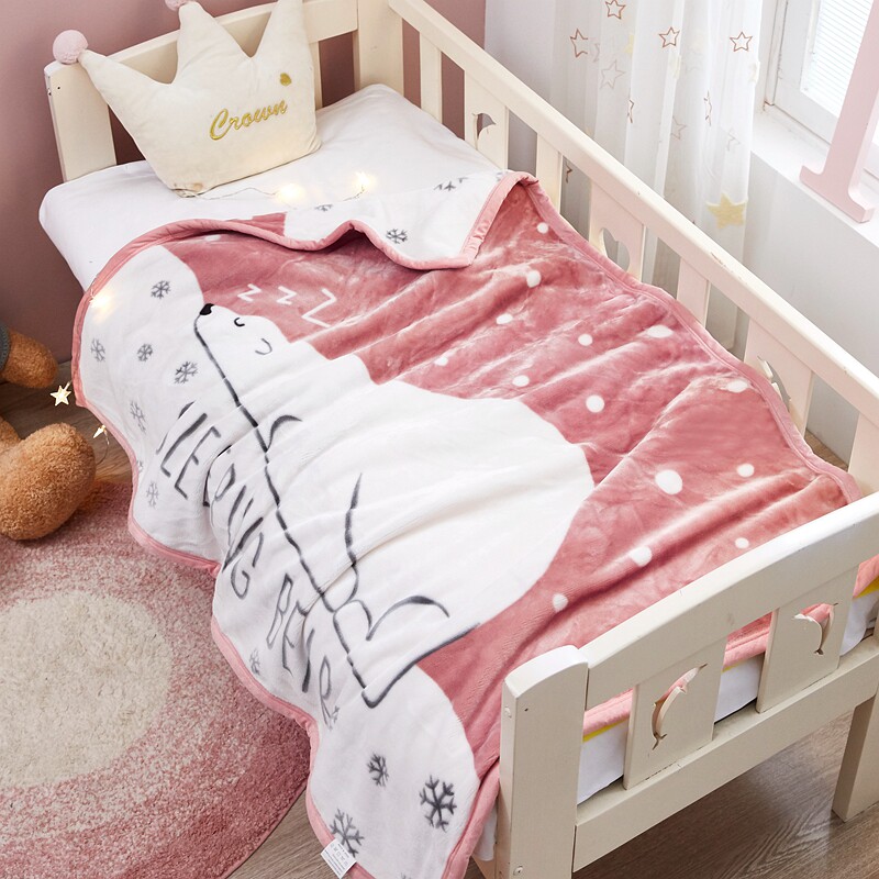 儿童毛毯双层加厚婴儿小被子春秋宝宝幼儿园午睡毯珊瑚绒空调毯子