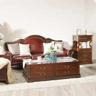 印象北美简约乡村美式 全实木四斗柜卧室客厅白蜡木储物抽屉收纳柜