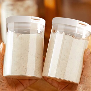 波兰种专用发酵罐面包酵母鲁邦培养皿天然酵种玻璃瓶密封杯罐容器